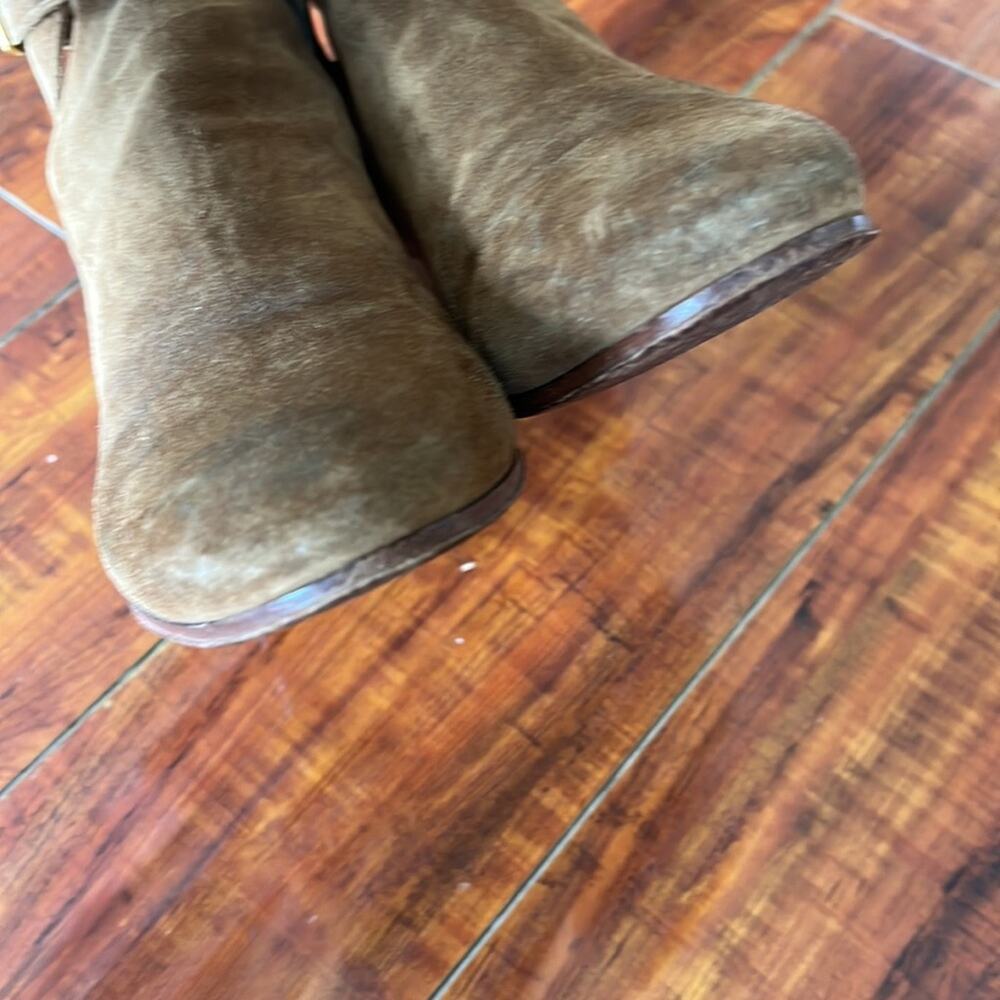 Saint Laurent Paris Blake Jodhpur brown suede ankle boho western cowgirl Boots - Picture 9 of 14